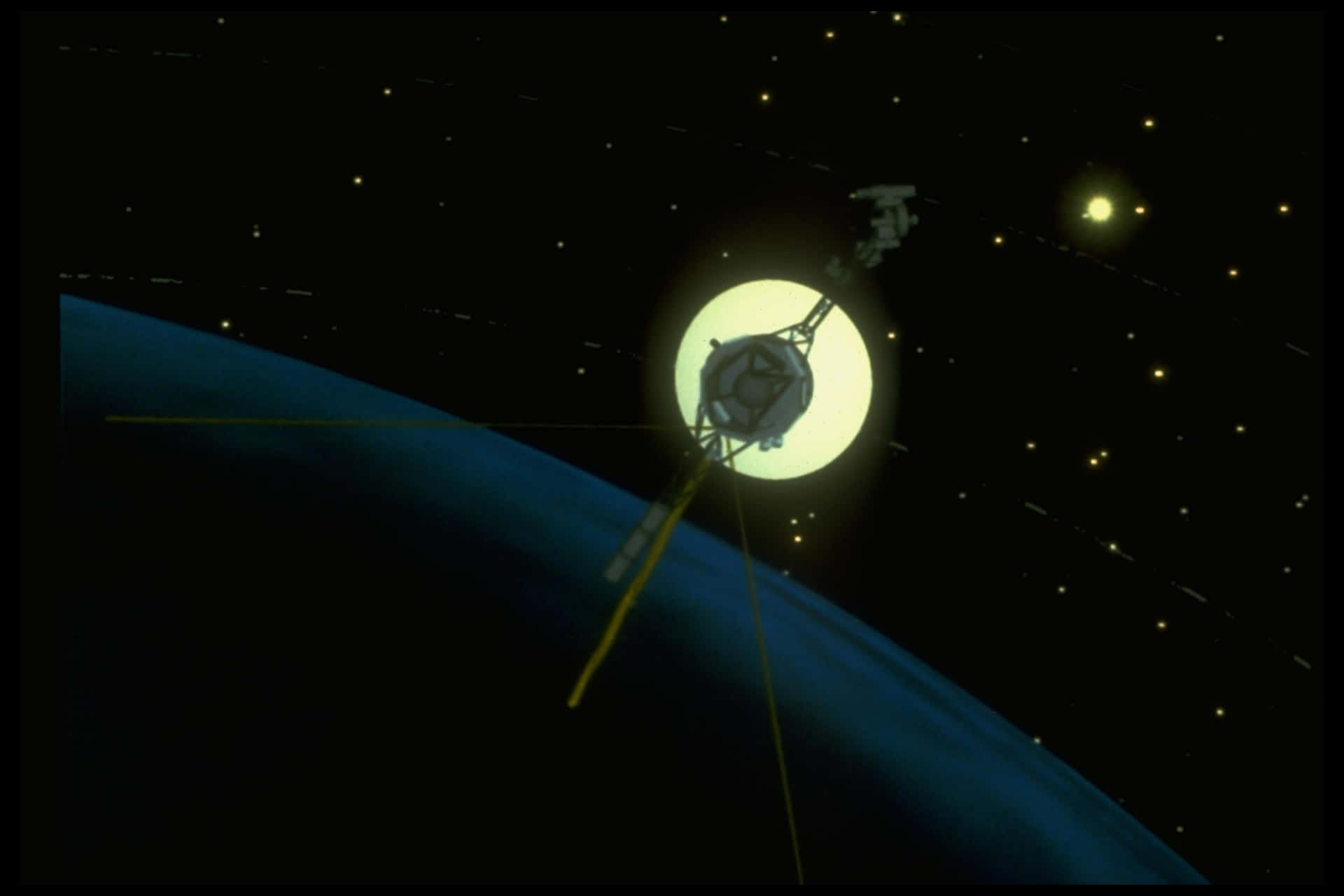 Rymdsondenvoyager Fångar En Fantastisk Bild Av Saturnus Och Dess Ringar.