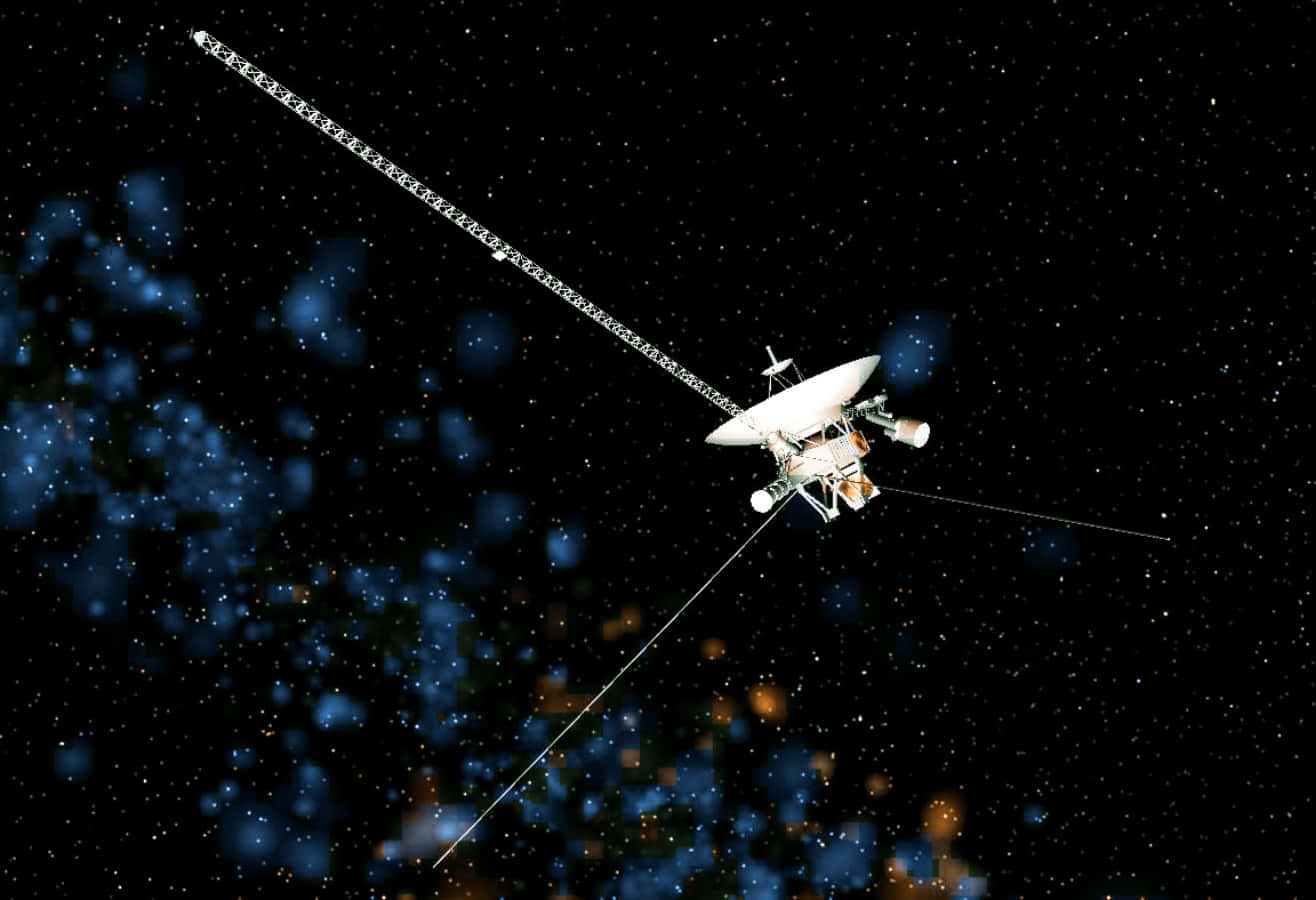Utforskaden Sista Gränsen Med Nasas Historiska Voyager-missioner.