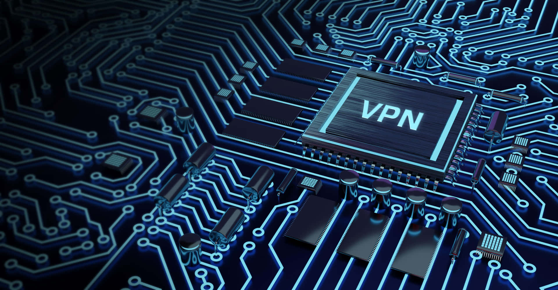 Vpn Chip And Blue Microelectronics Wallpaper