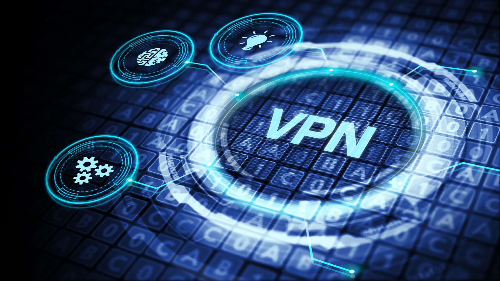 A Blue Circle With The Word Vpn Wallpaper
