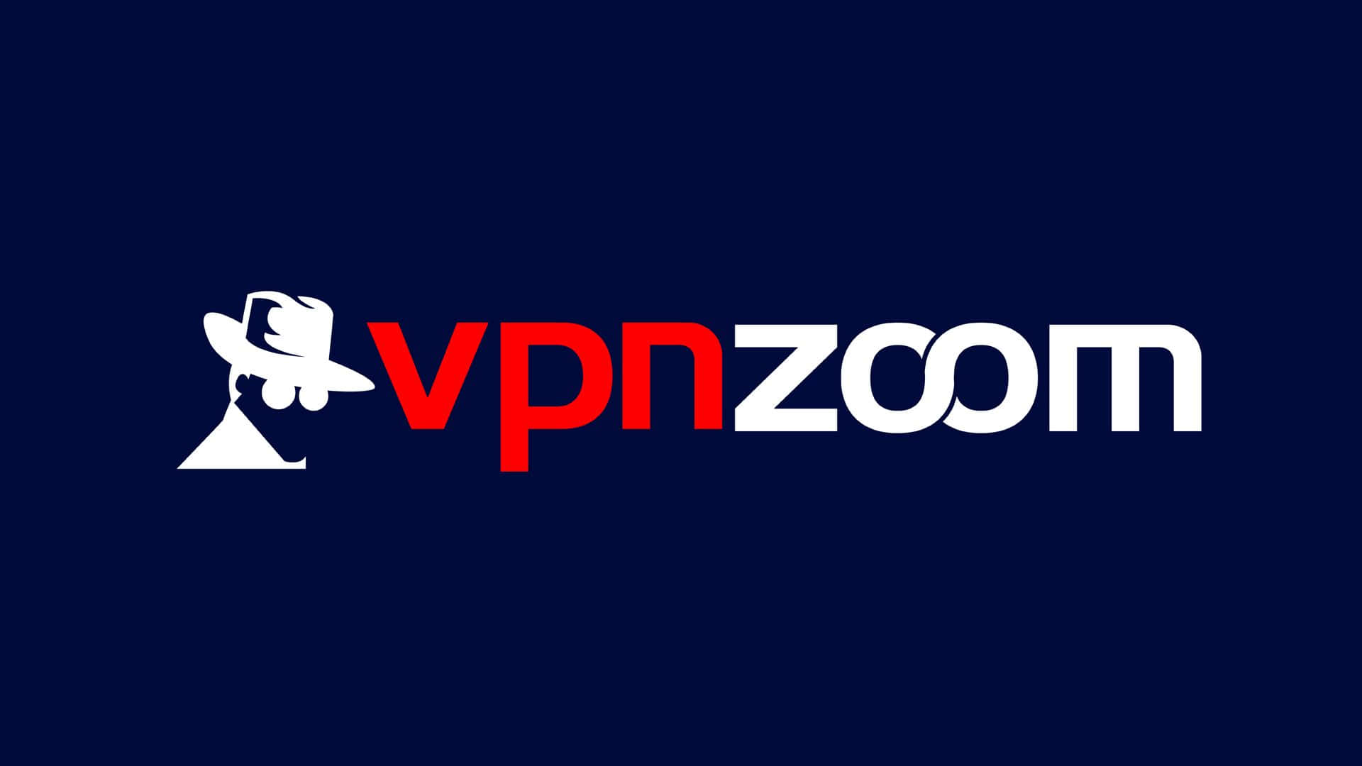 Vpnzoom Logo On A Dark Blue Background Wallpaper