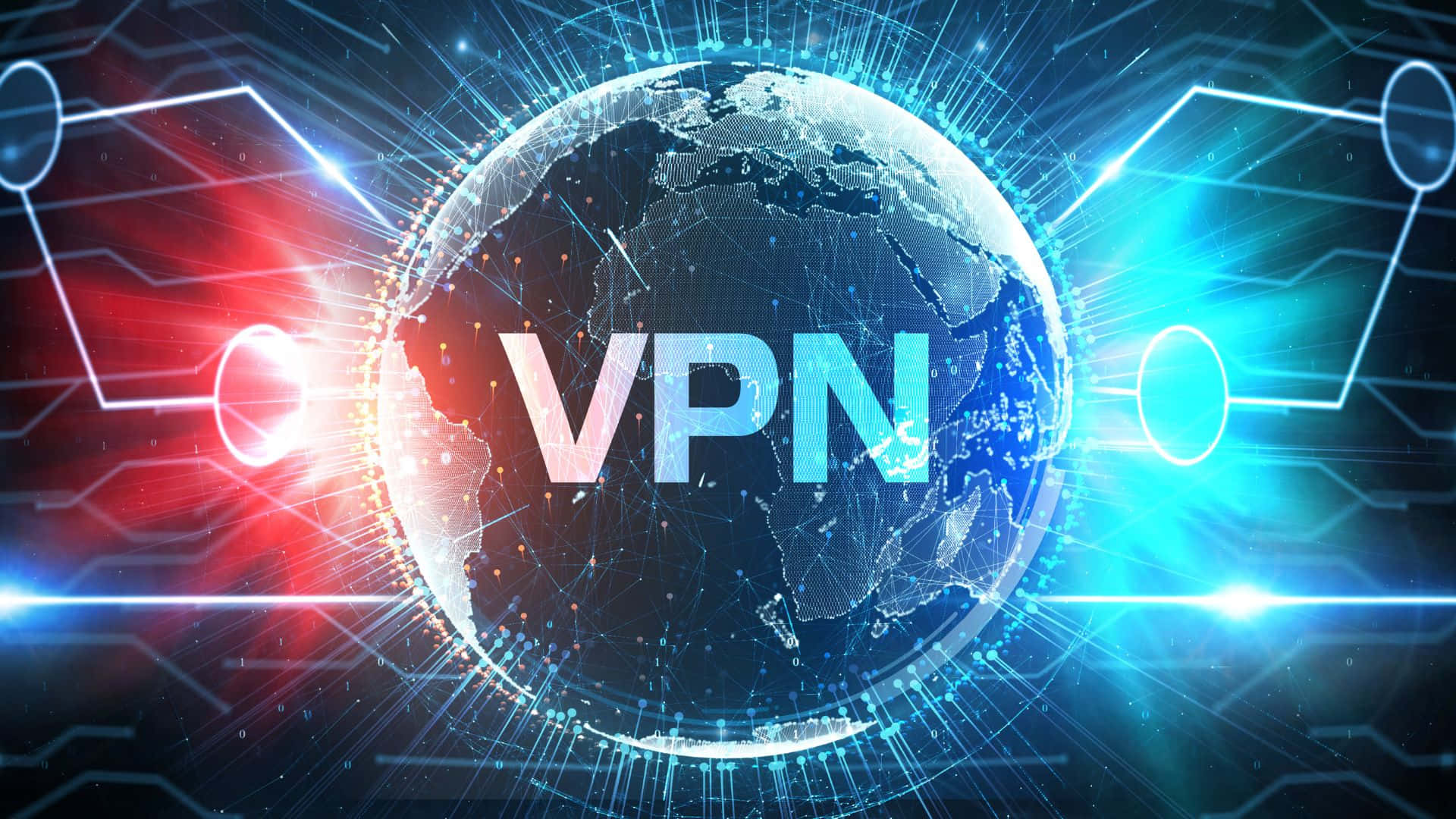 A Globe With The Word Vpn On It Wallpaper