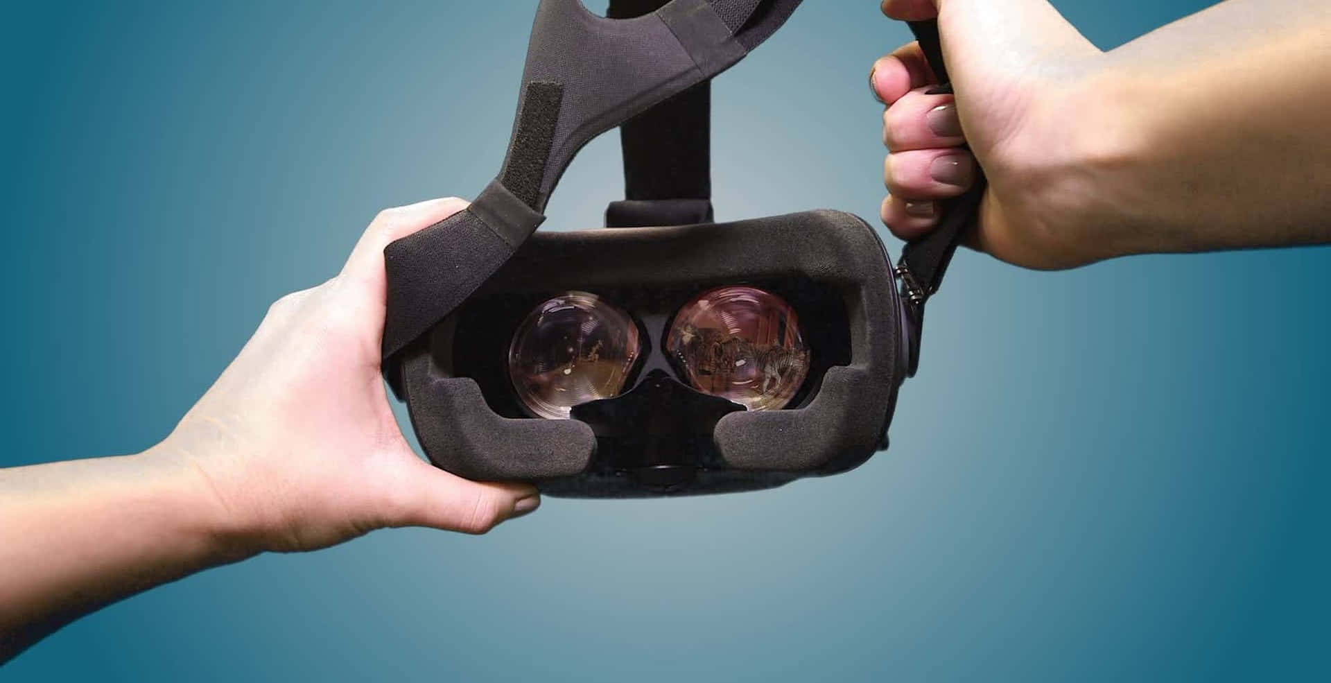 A Person Holding A Virtual Reality Headset