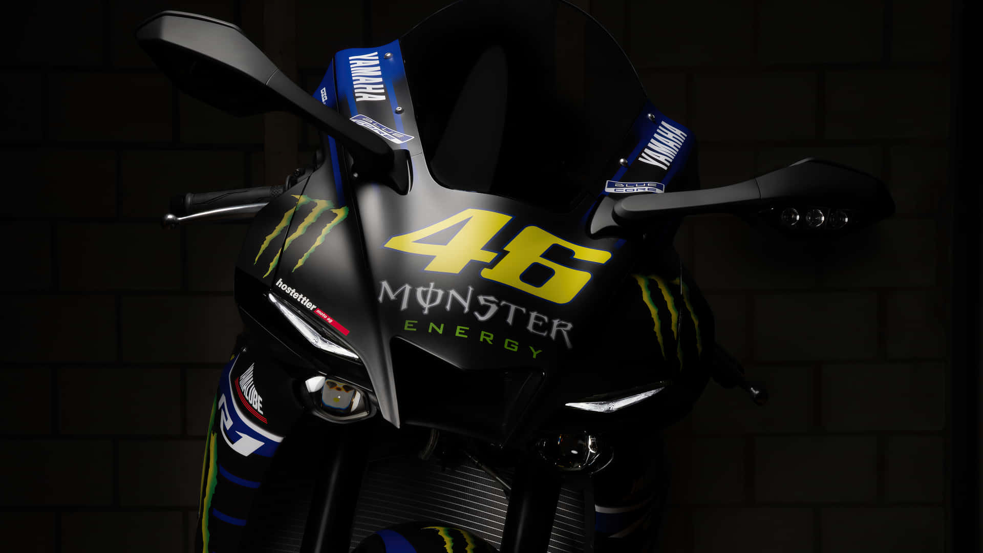 VR46 Yahama Motorcycle With Monster Energy Logo Wallpaper