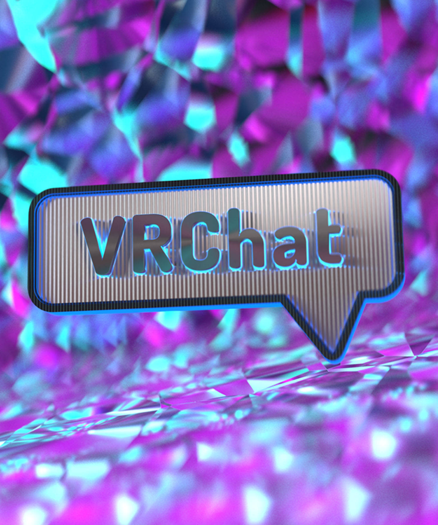 Vrchat Logo Purple Design Wallpaper