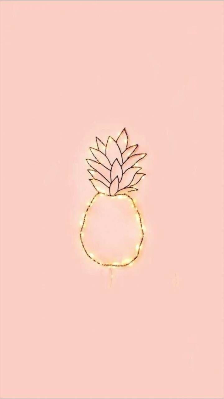Vsco Pink Pineapple Cover Wallpaper