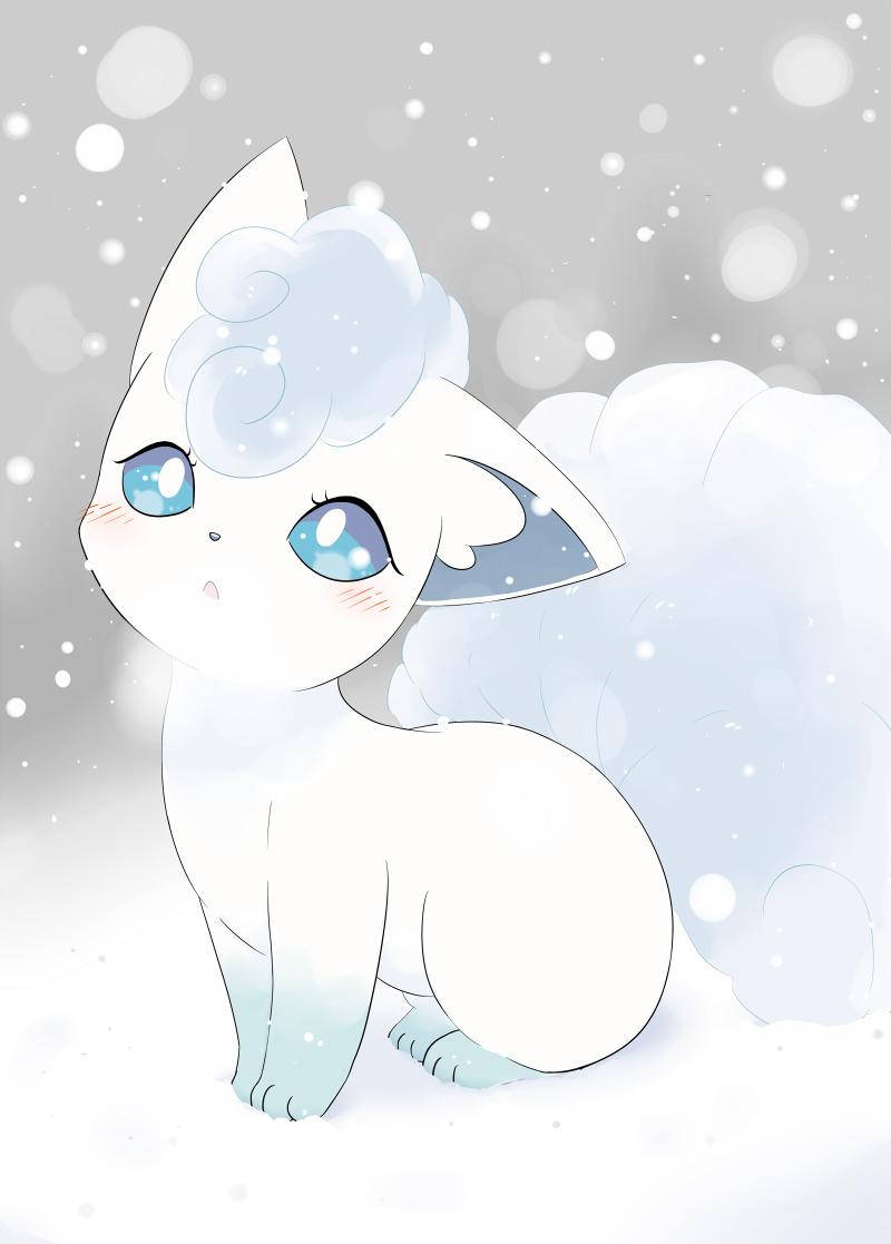 Vulpix On A Winter Picture