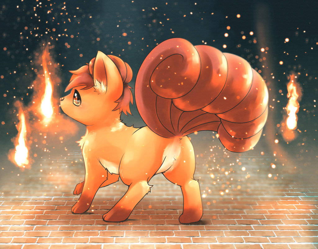 Vulpix With Firing Background Picture