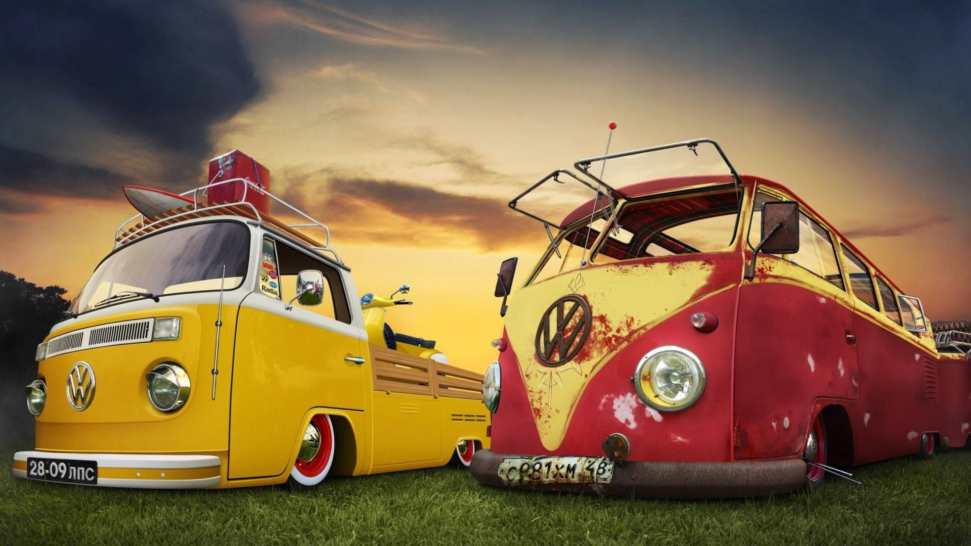 Start your journey with the iconic Volkswagen Type 2 Wallpaper