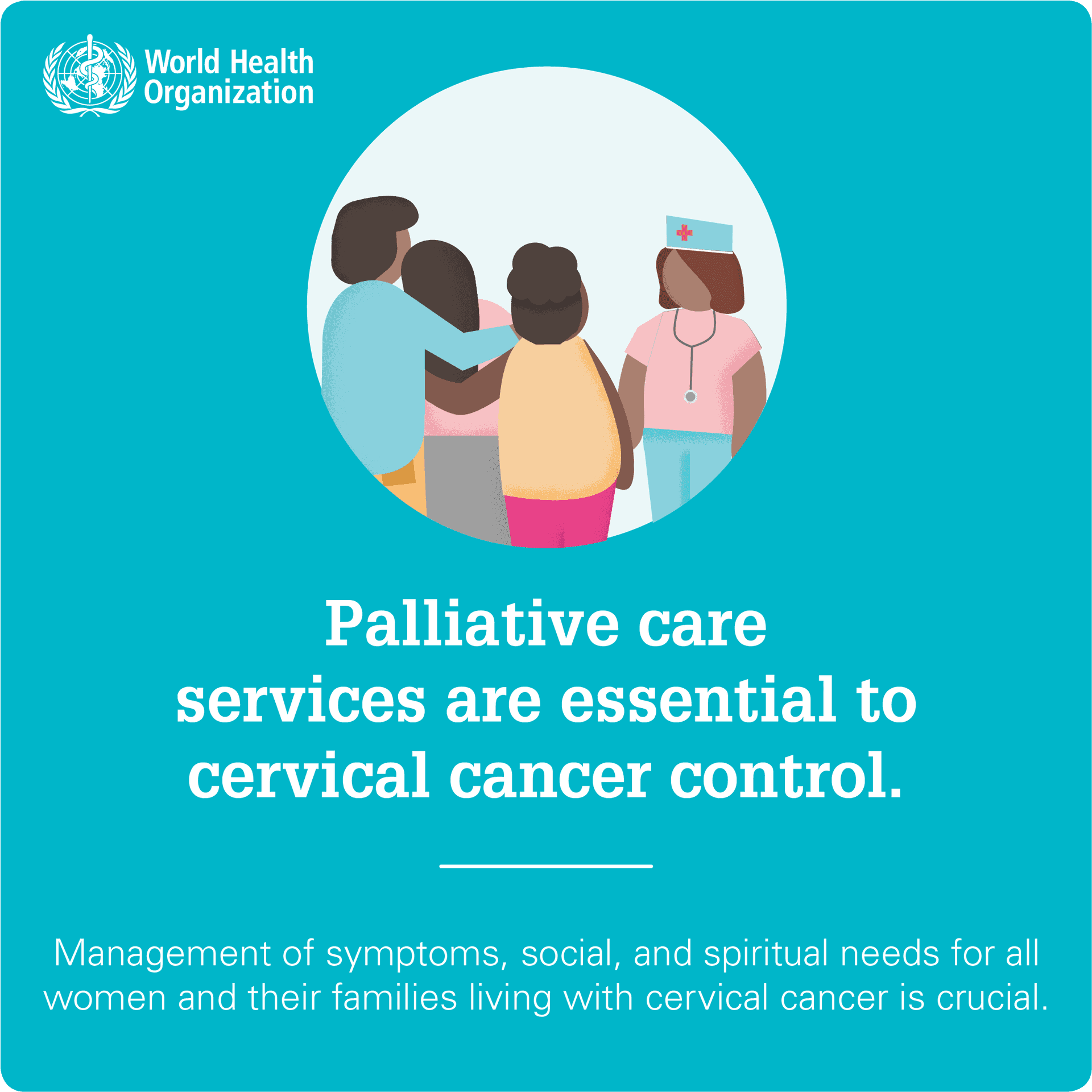 W H O Palliative Care Cervical Cancer Control Infographic PNG
