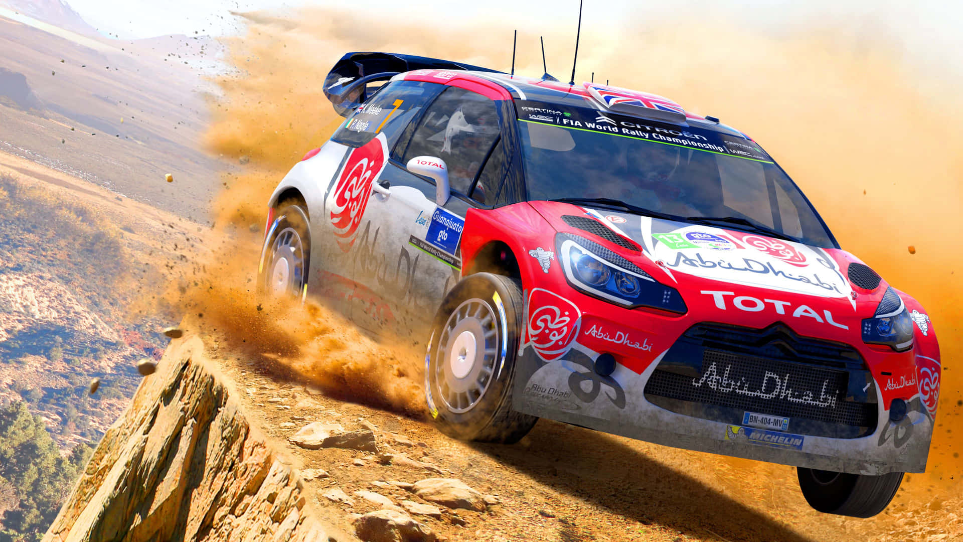 W R C Rally Car Dynamic Desert Drift Wallpaper