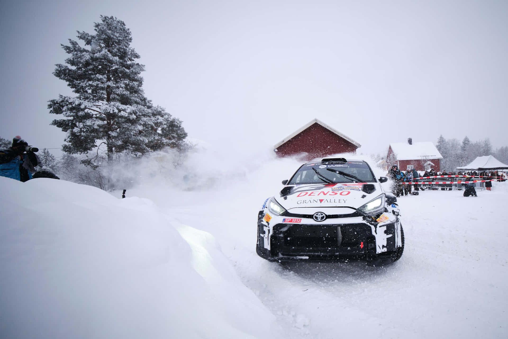 W R C Rally Car Snowy Track Wallpaper