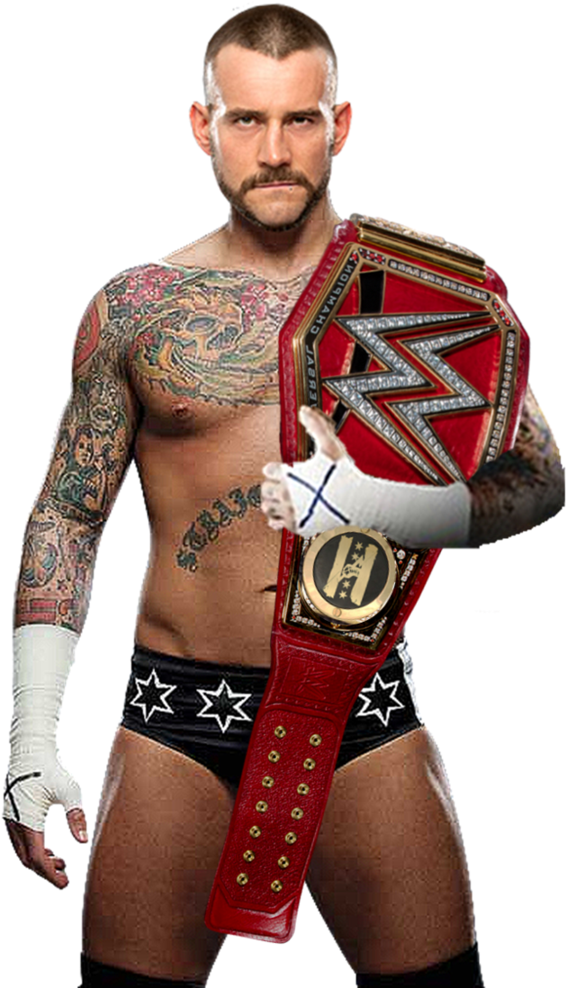 W W E Champion Wrestlerwith Belt PNG