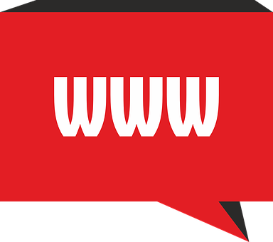 W W W Icon Speech Bubble Red Background PNG