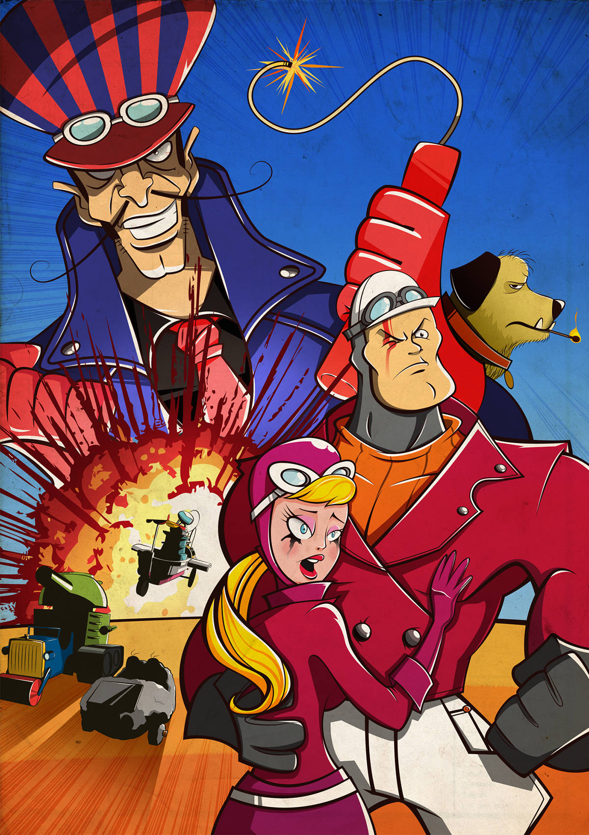 The cunning and crafty Dastardly from Wacky Races. Wallpaper