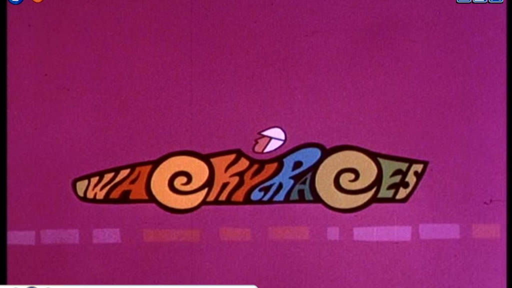 Wackyraces-logotyp I Rosa Estetik. Wallpaper
