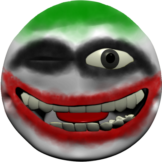 Wacky Smiling Emoji Ball PNG