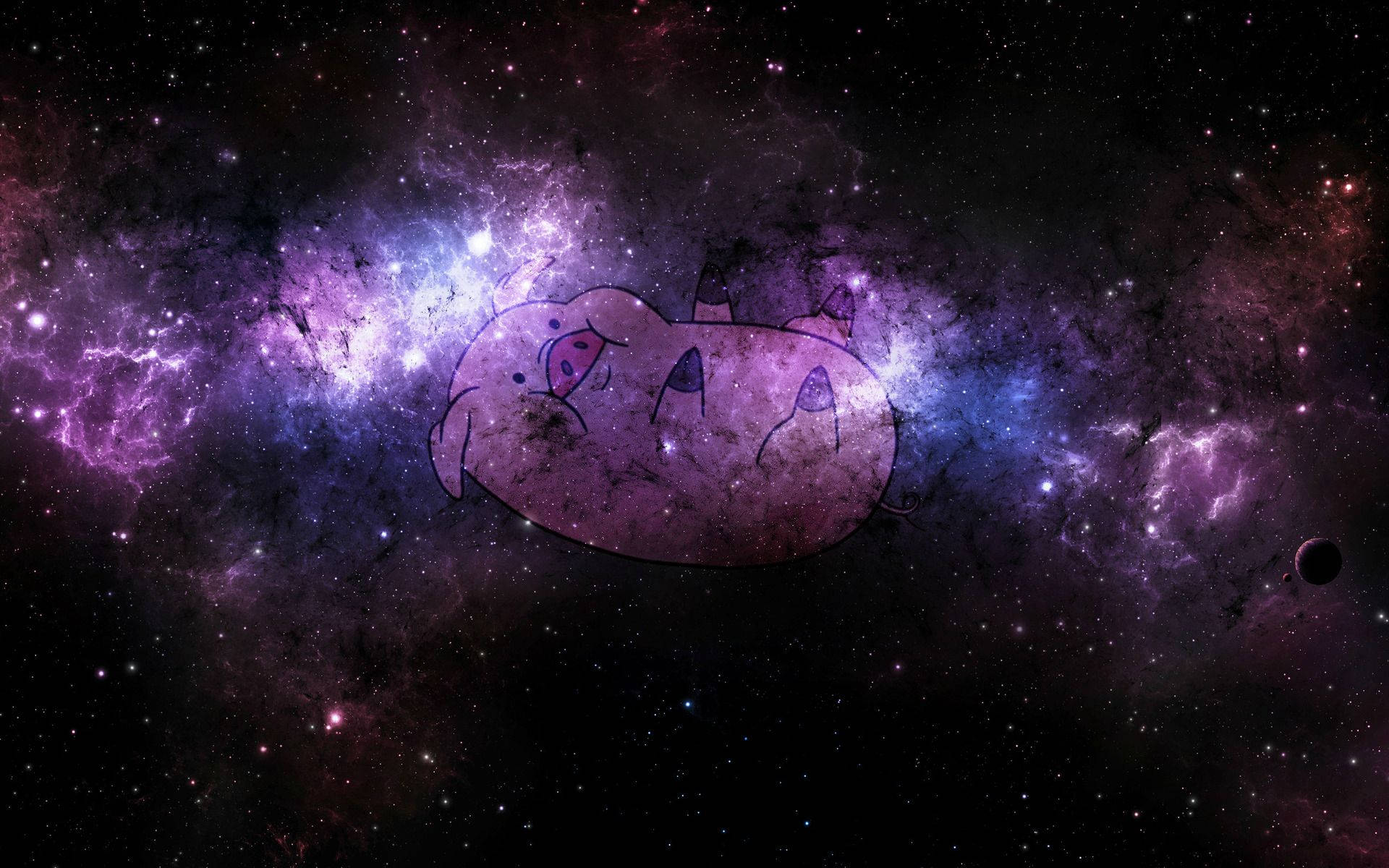 Waddles In The Galaxy Wallpaper