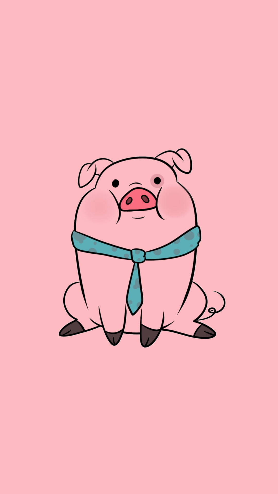 Waddles With A Necktie Wallpaper