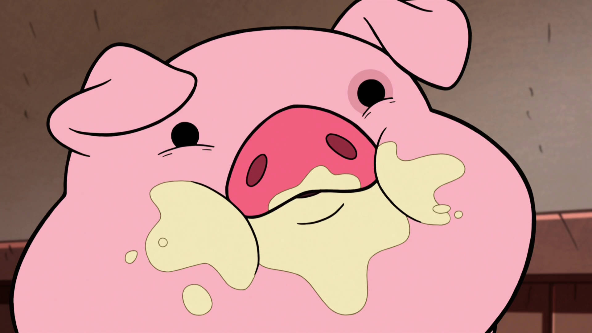 Waddles With Messy Face Wallpaper