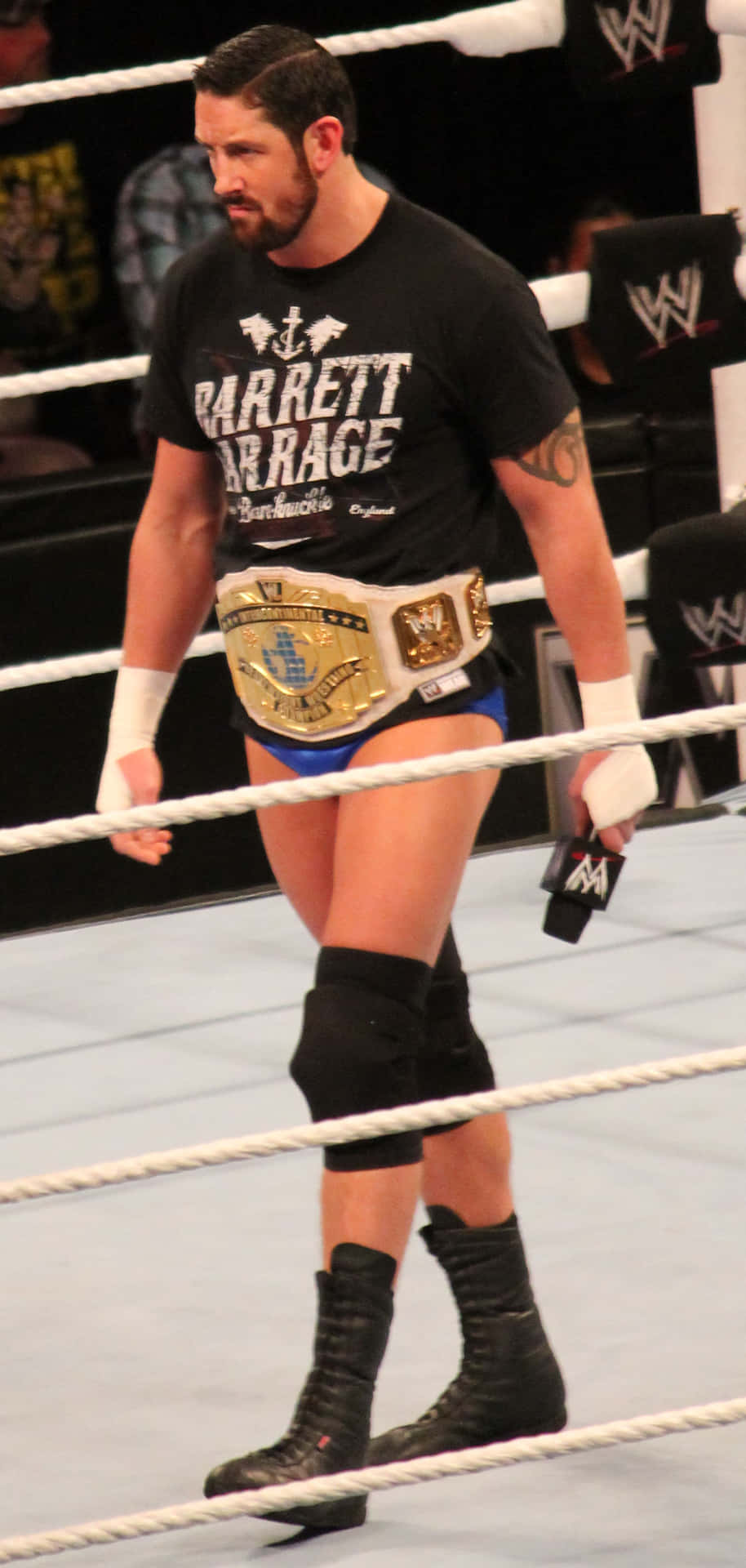 Wade Barrett Wearing Championship Belt Picture