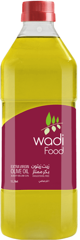 Wadi Food Extra Virgin Olive Oil Bottle PNG