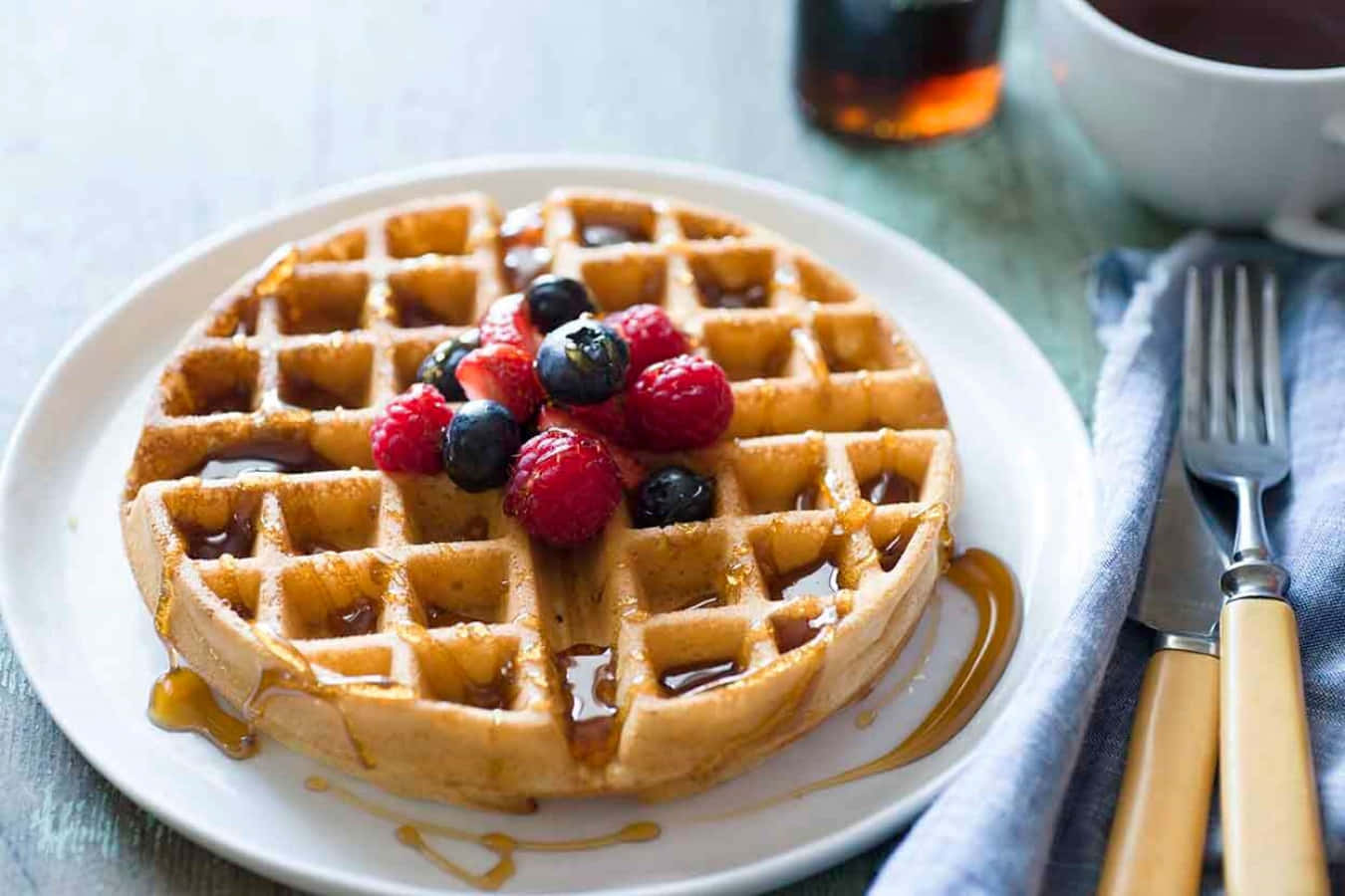 Delicious and fluffy Belgian Waffles