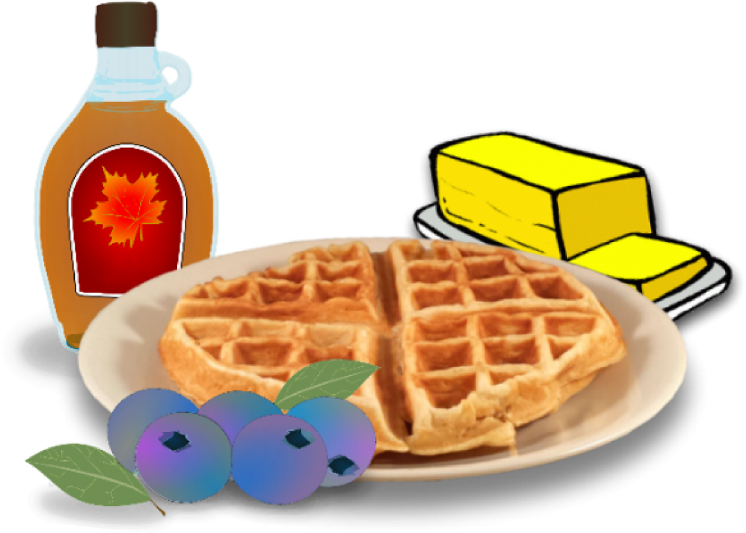 Waffle Breakfast Clipart PNG