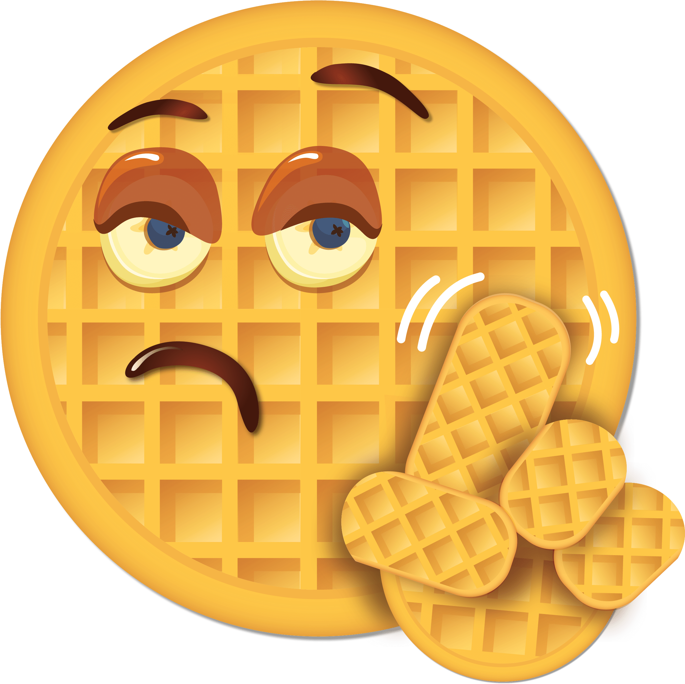 Waffle Sad Emoji PNG