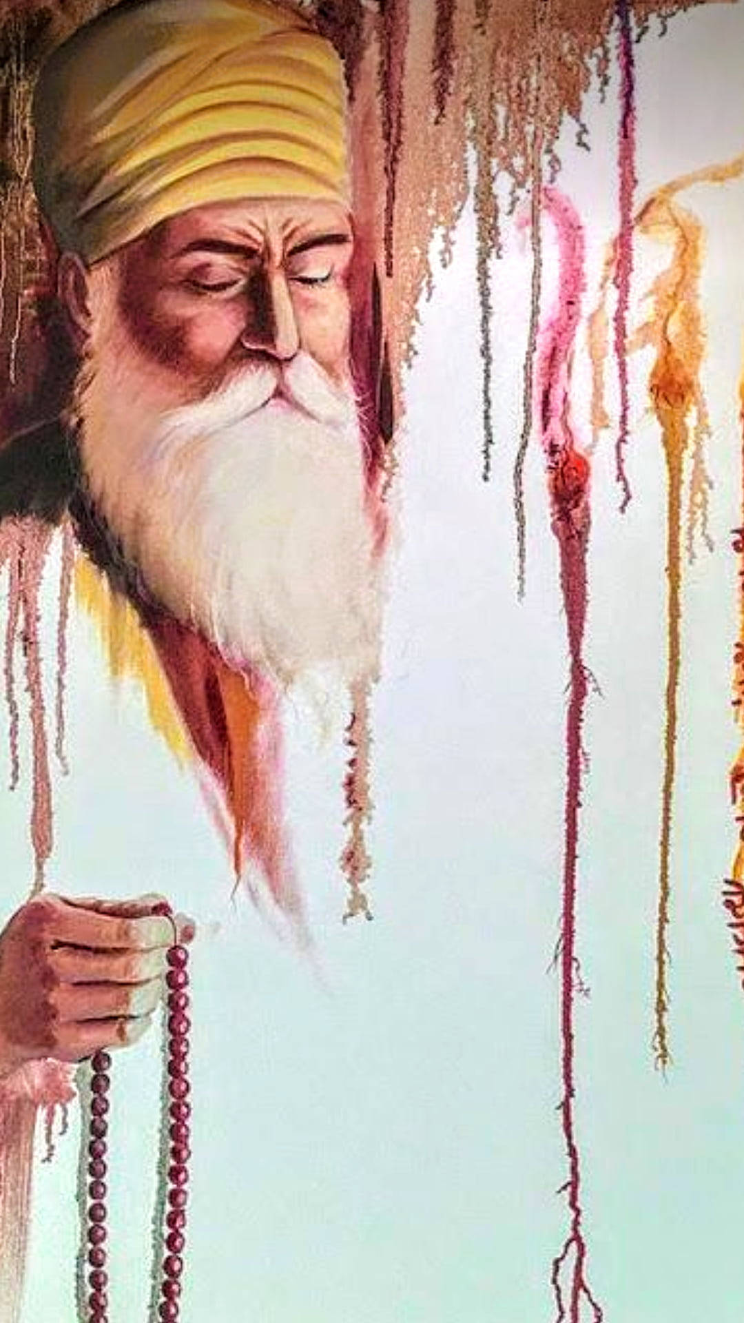 Download Waheguru Nanak Dev Ji Painting Wallpaper 