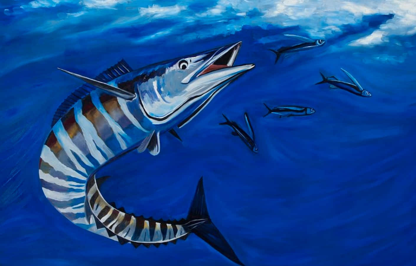Wahoo Fish Artwork Wallpaper