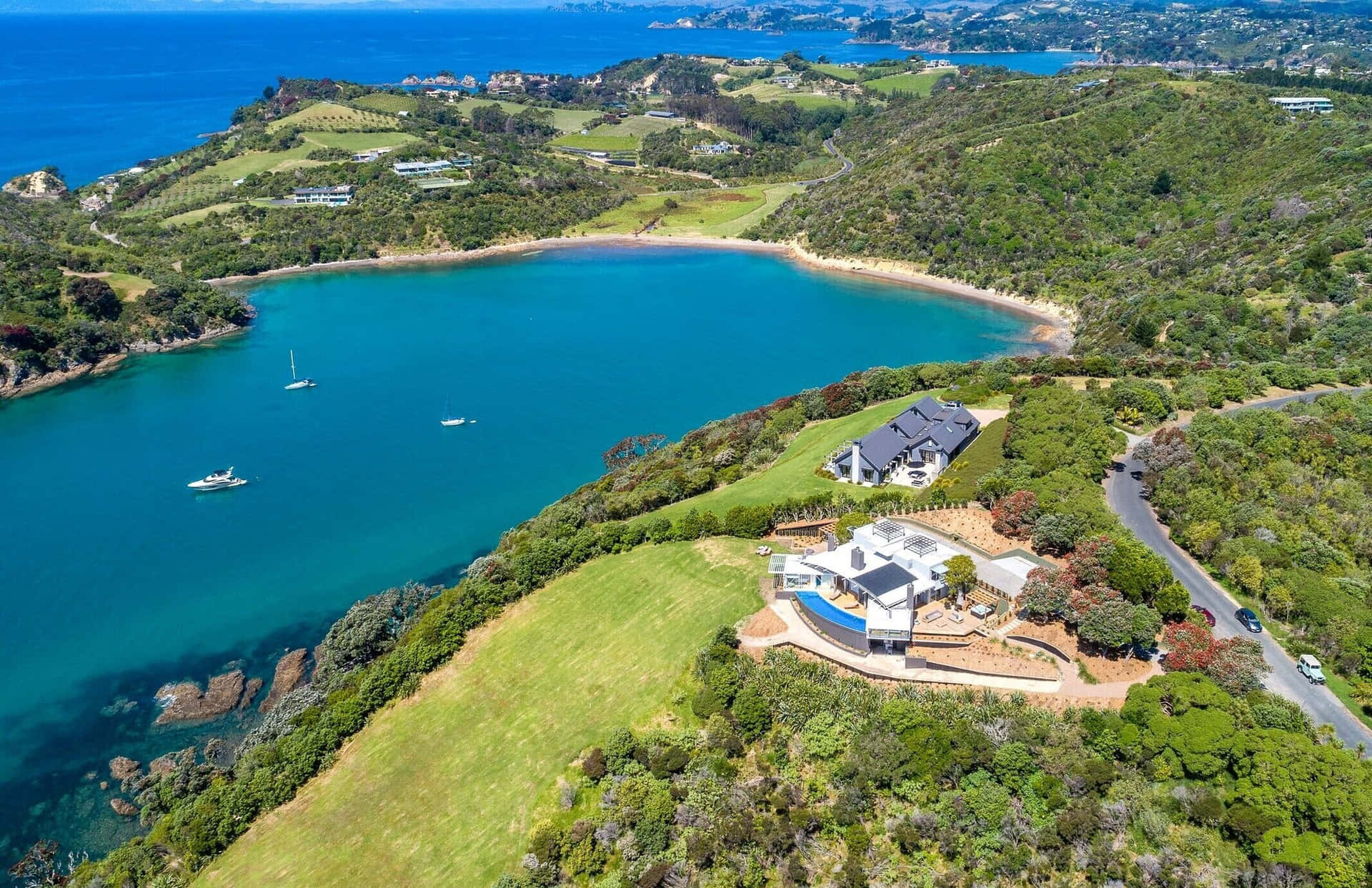 Waiheke Øy Kystbolig Bakgrunnsbildet