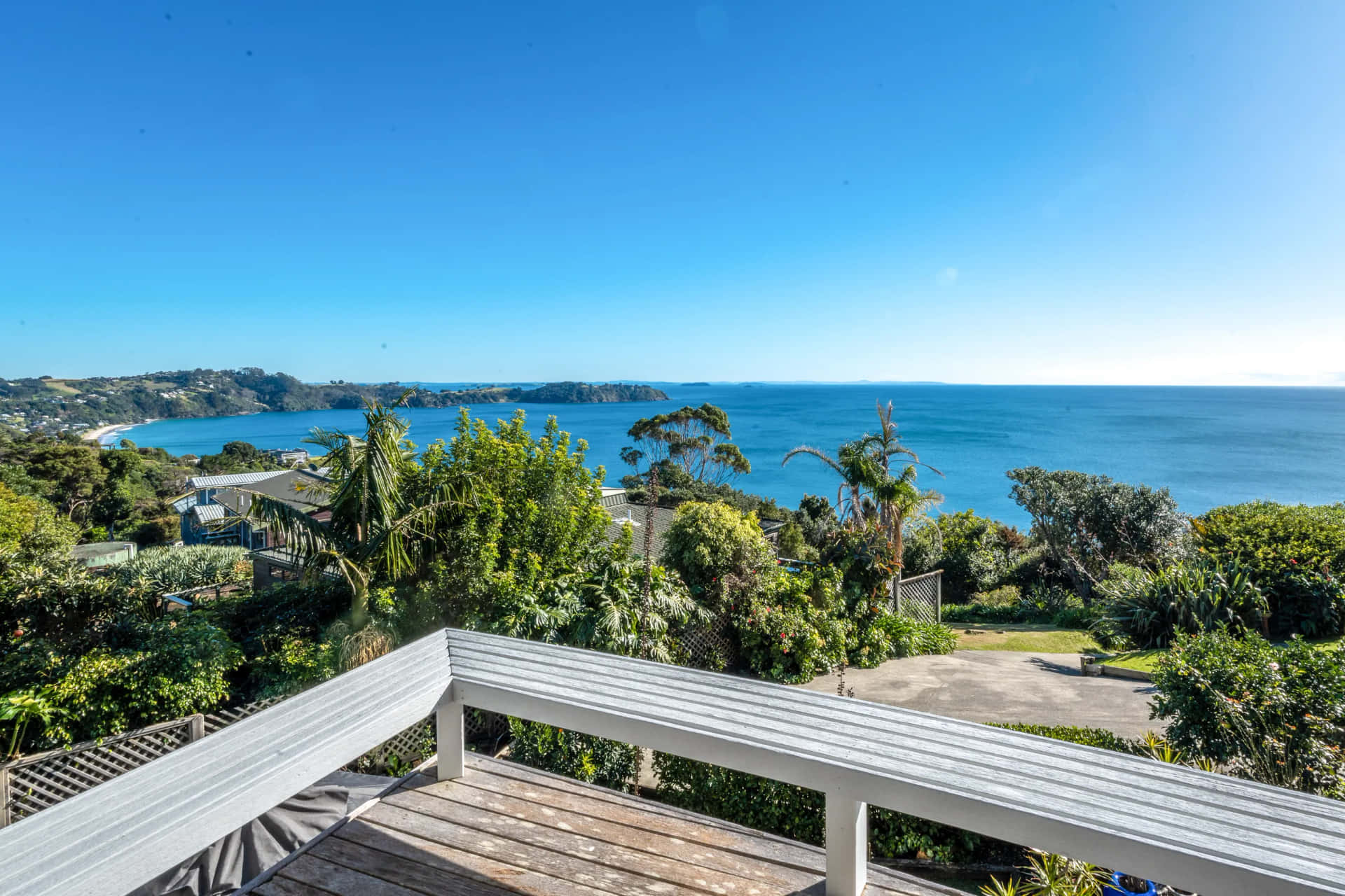 Waiheke Island Coastal Viewfrom Balcony Wallpaper