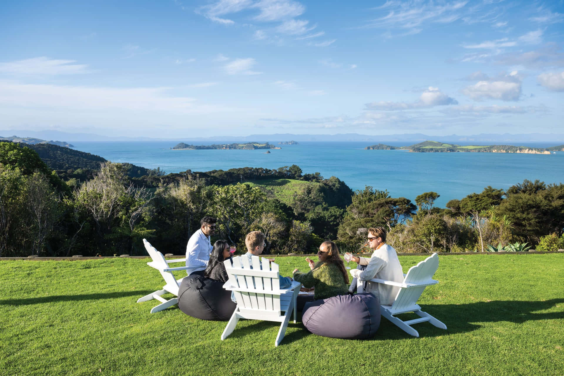 Waiheke Island Relaxation With Sea View Wallpaper