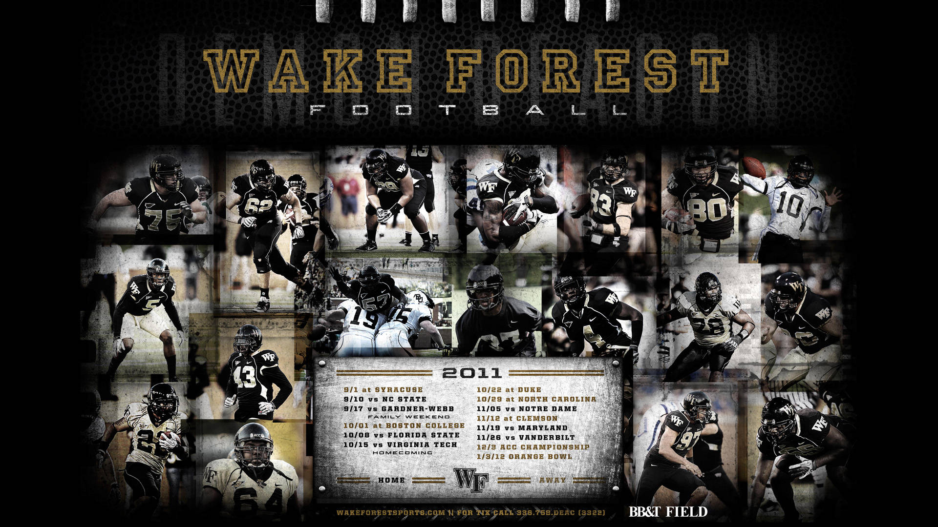 "Exciting Football Game at Wake Forest University" Wallpaper