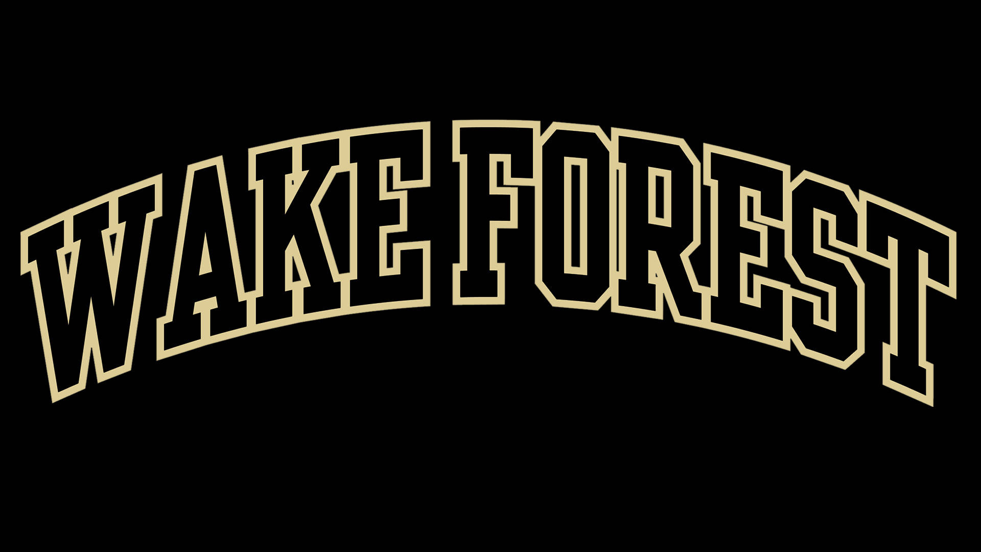 Wakeforest University-logotyp, Mörk Bakgrund. Wallpaper