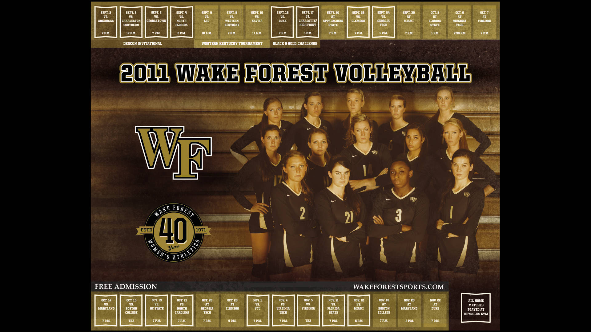 Wakeforest University Kvinnors Volleyboll Wallpaper