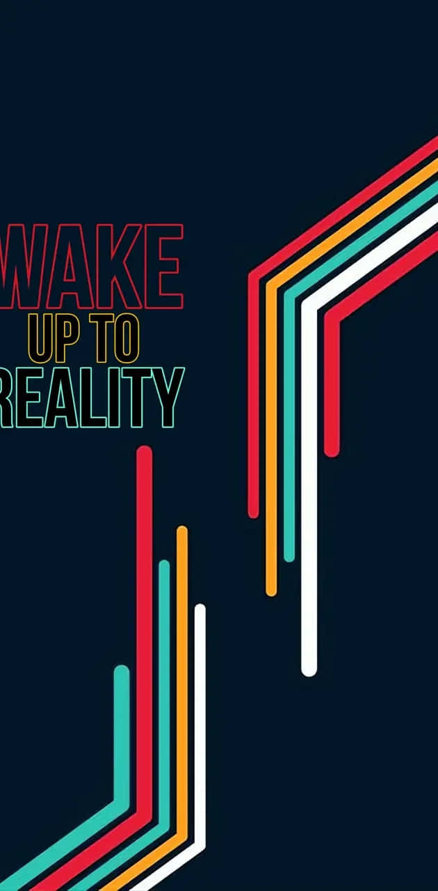 Word Wakker Tot Realiteit Abstract Ontwerp Achtergrond