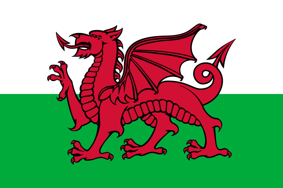 Wales National Football Team Country Flag Background