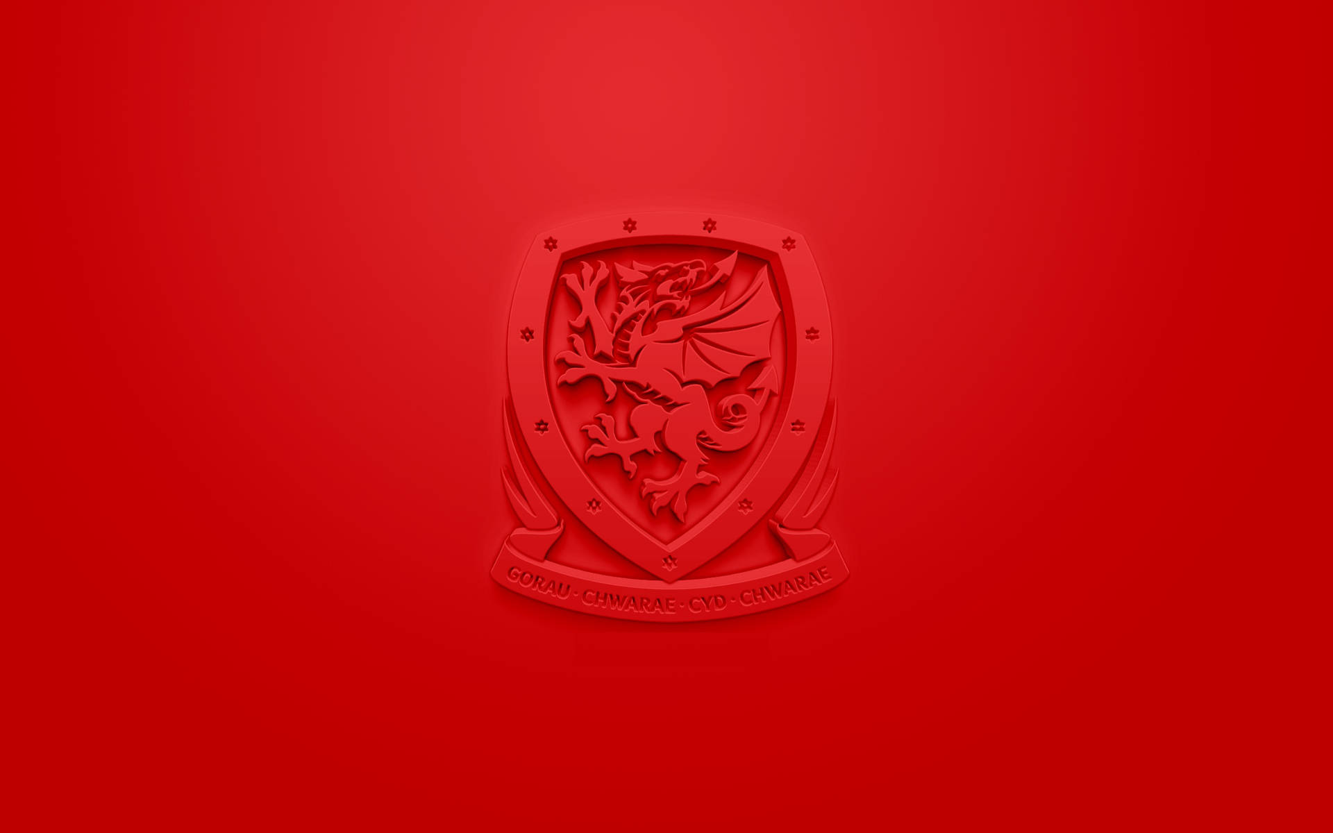 Wales National Football Team Embossed Crest Wallpaper