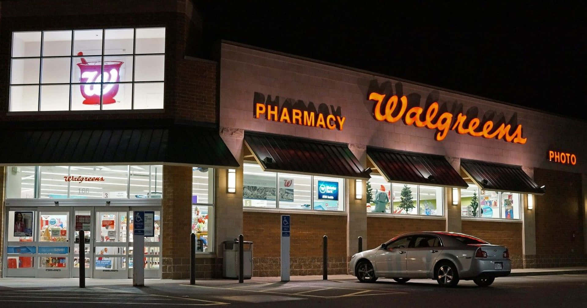 A Walgreens Pharmacy At Night