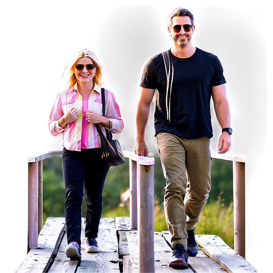 Walking Across A Bridge Png Kpu49 PNG