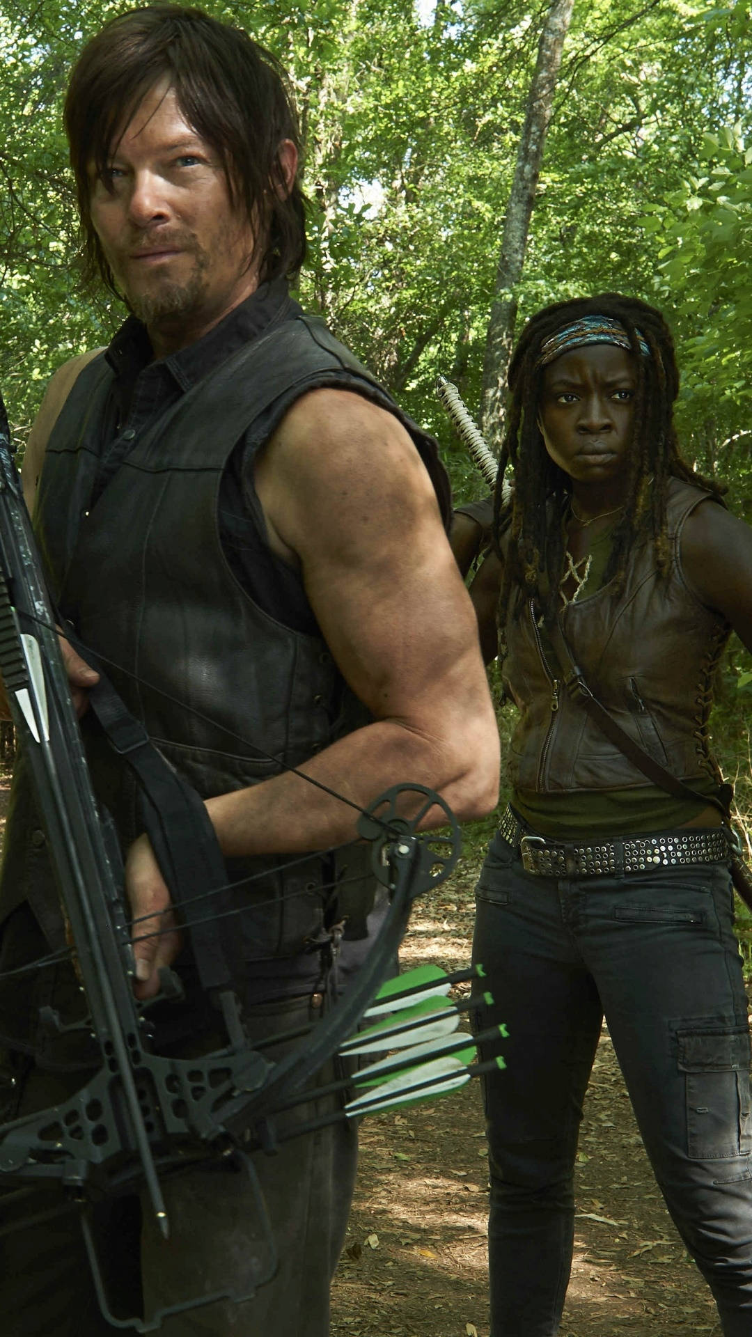 Daryl Dixon fra AMC's The Walking Dead er funktioneret på denne tapet. Wallpaper