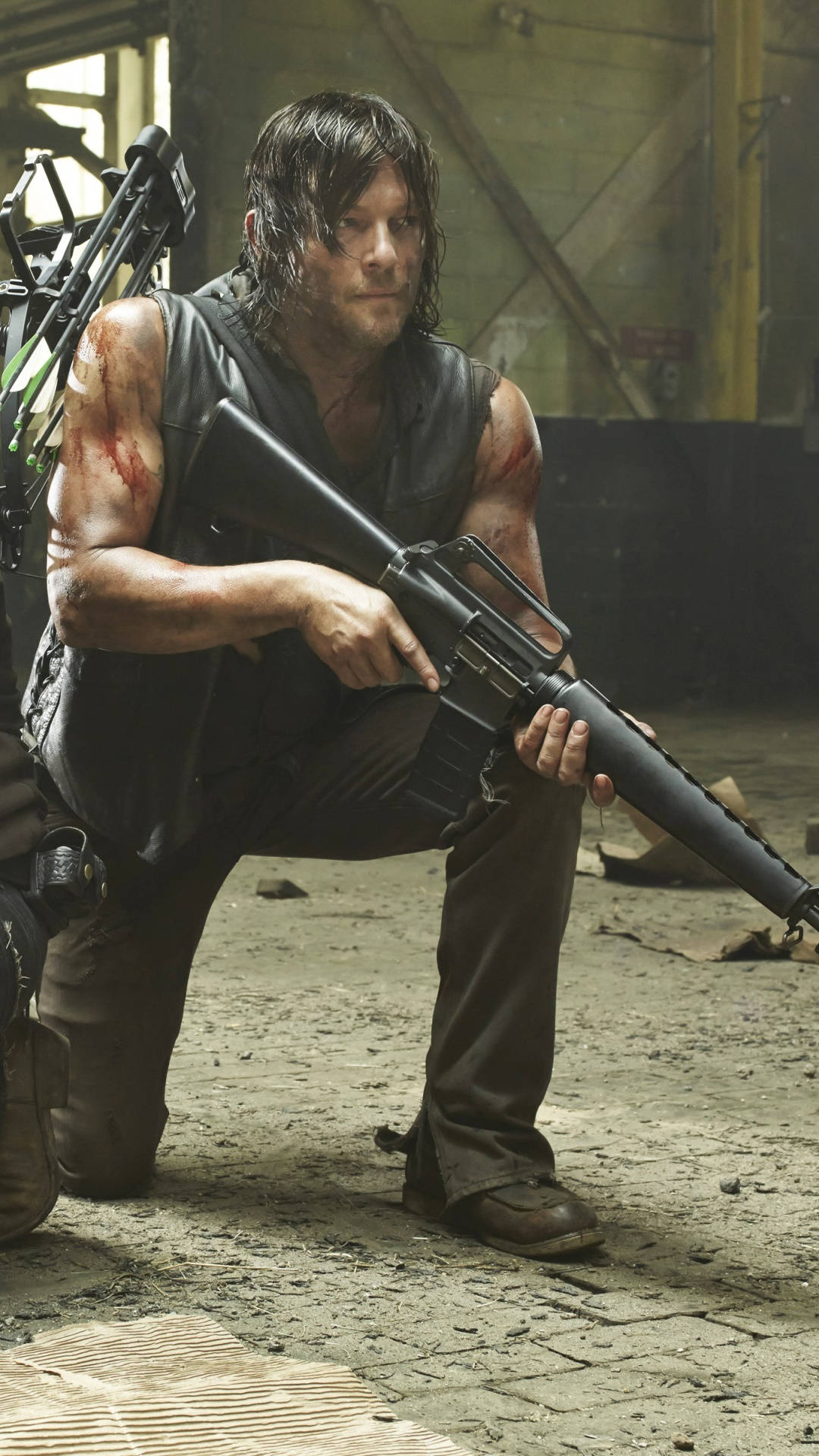 Daryl Dixon fra The Walking Dead, Klar til handling. Wallpaper