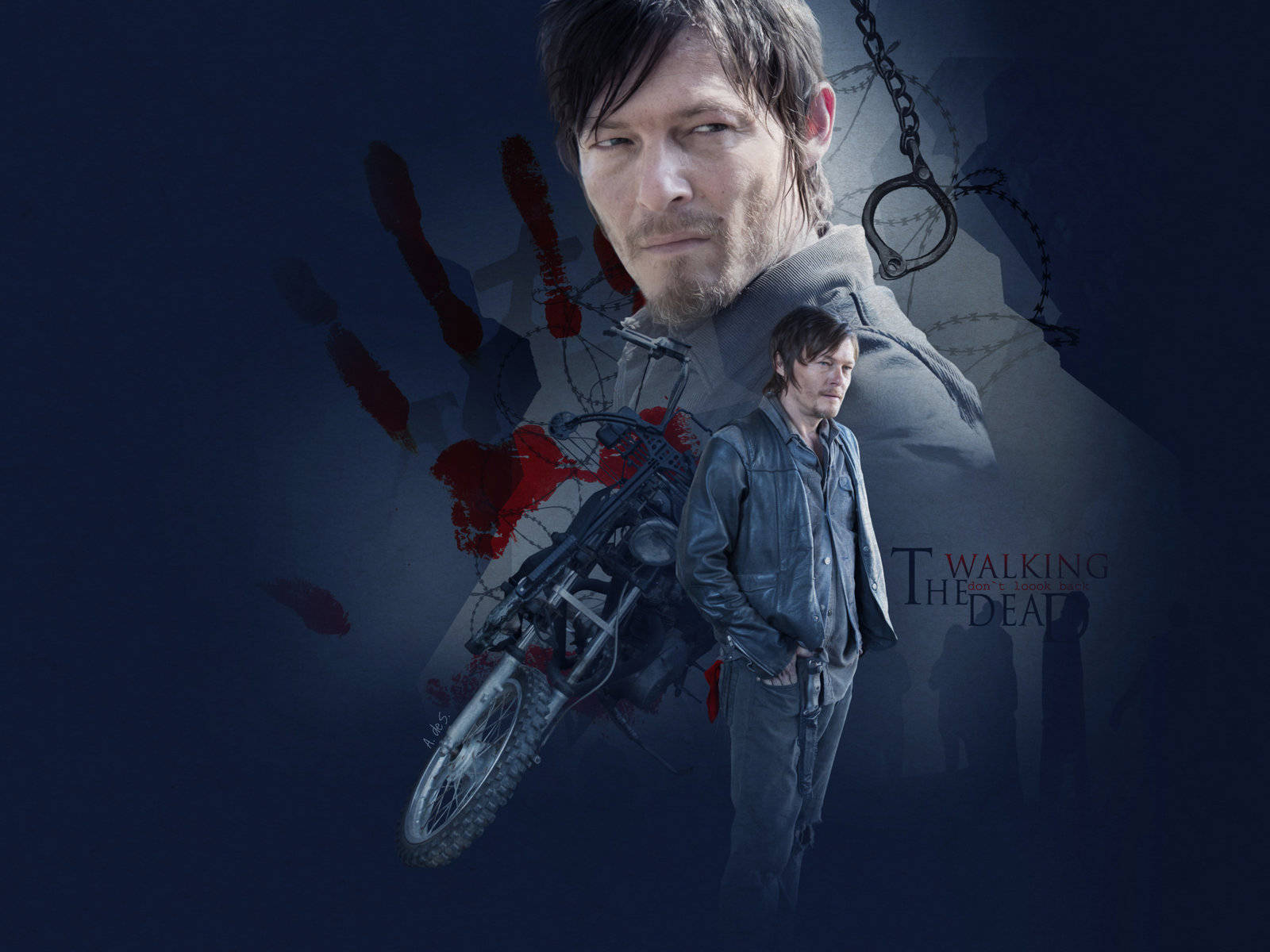 "You either fight or die" - Daryl, The Walking Dead Wallpaper