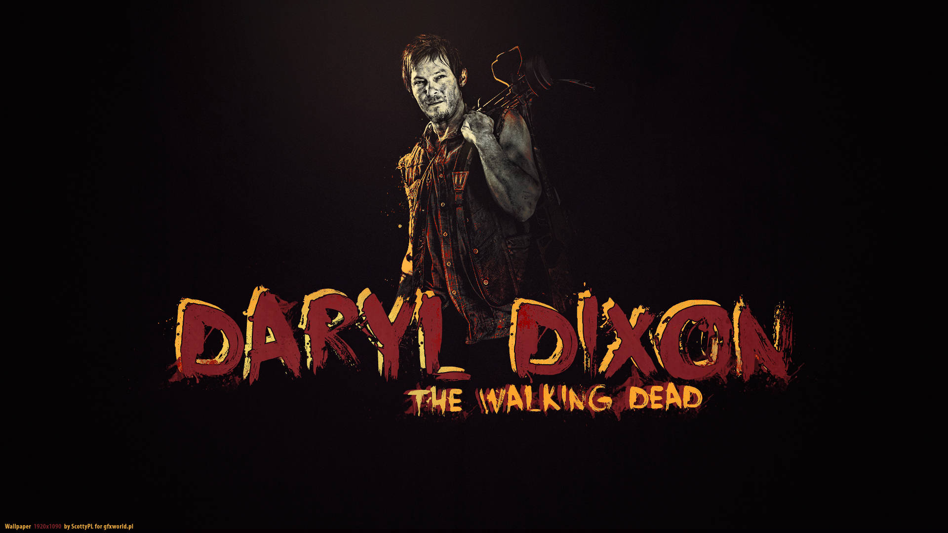 Pósterde Perfil De Daryl De Walking Dead Fondo de pantalla