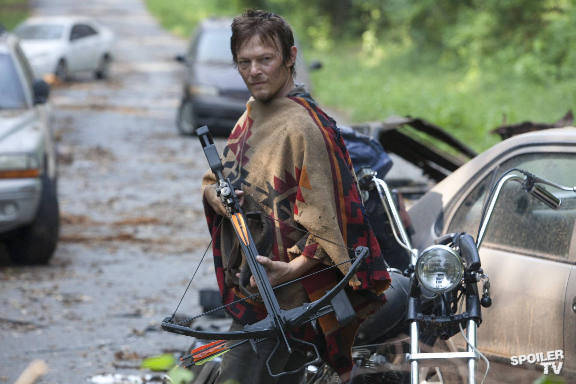 Daryl,il Coraggioso E Impavido Sopravvissuto Di The Walking Dead Di Amc Sfondo