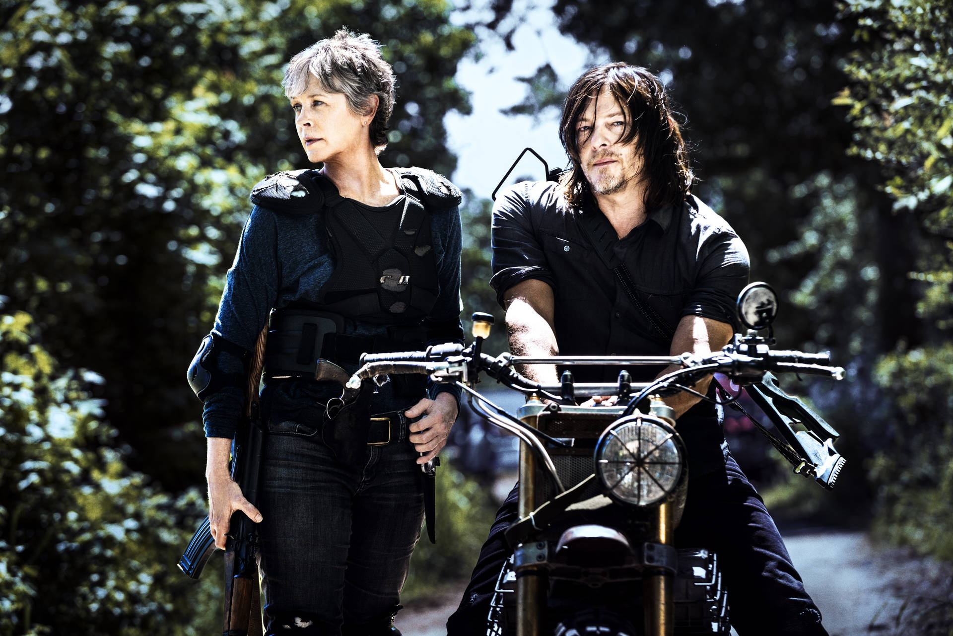 Walking Dead Daryl Riding Motorcycle Wallpaper