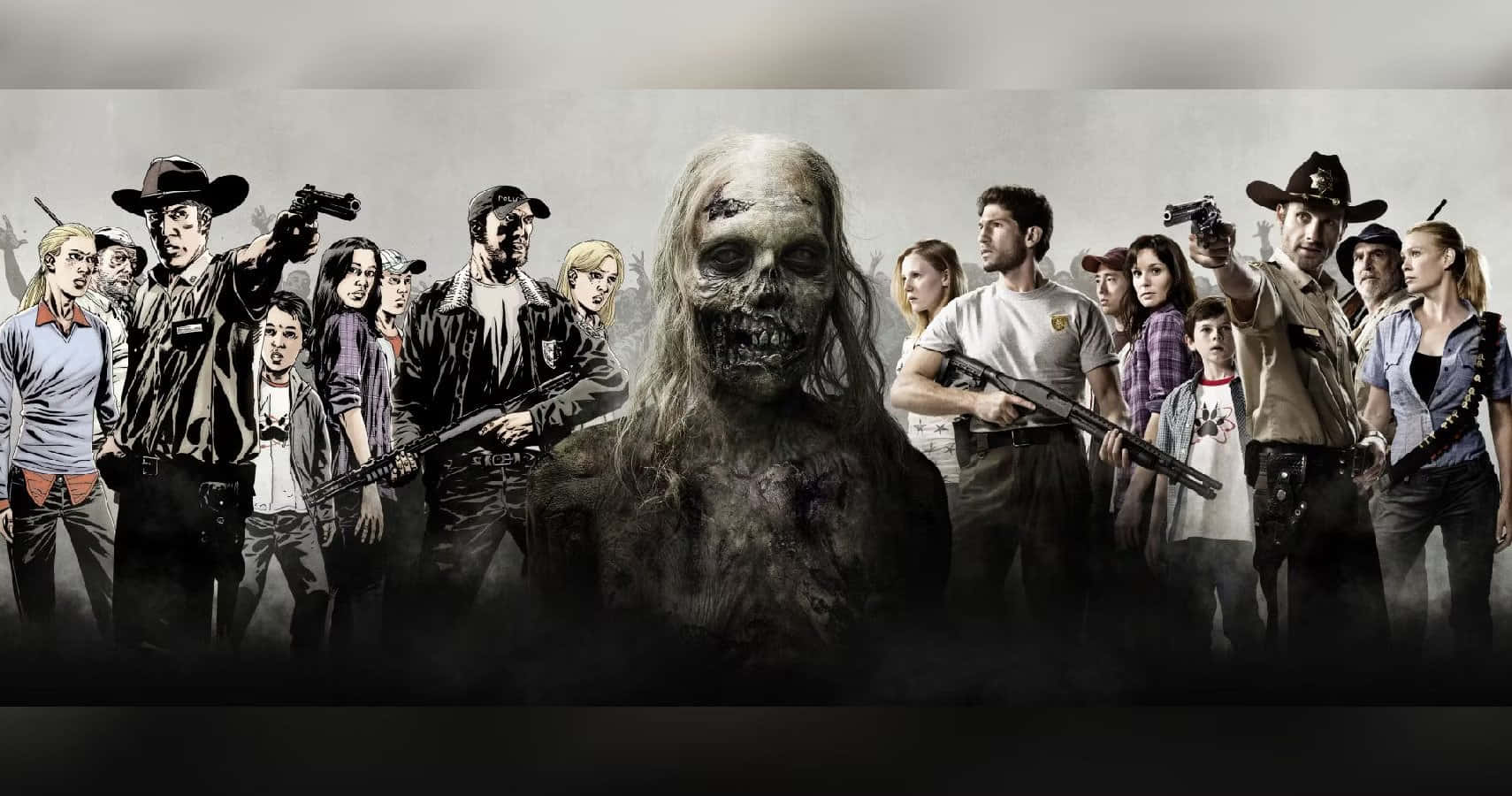 Ilcast Di The Walking Dead In Un Gruppo Di Persone