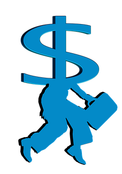 Walking Dollar Sign Silhouette PNG